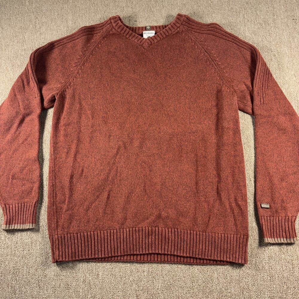 Columbia Men’s Sweater Orange Large 21x27